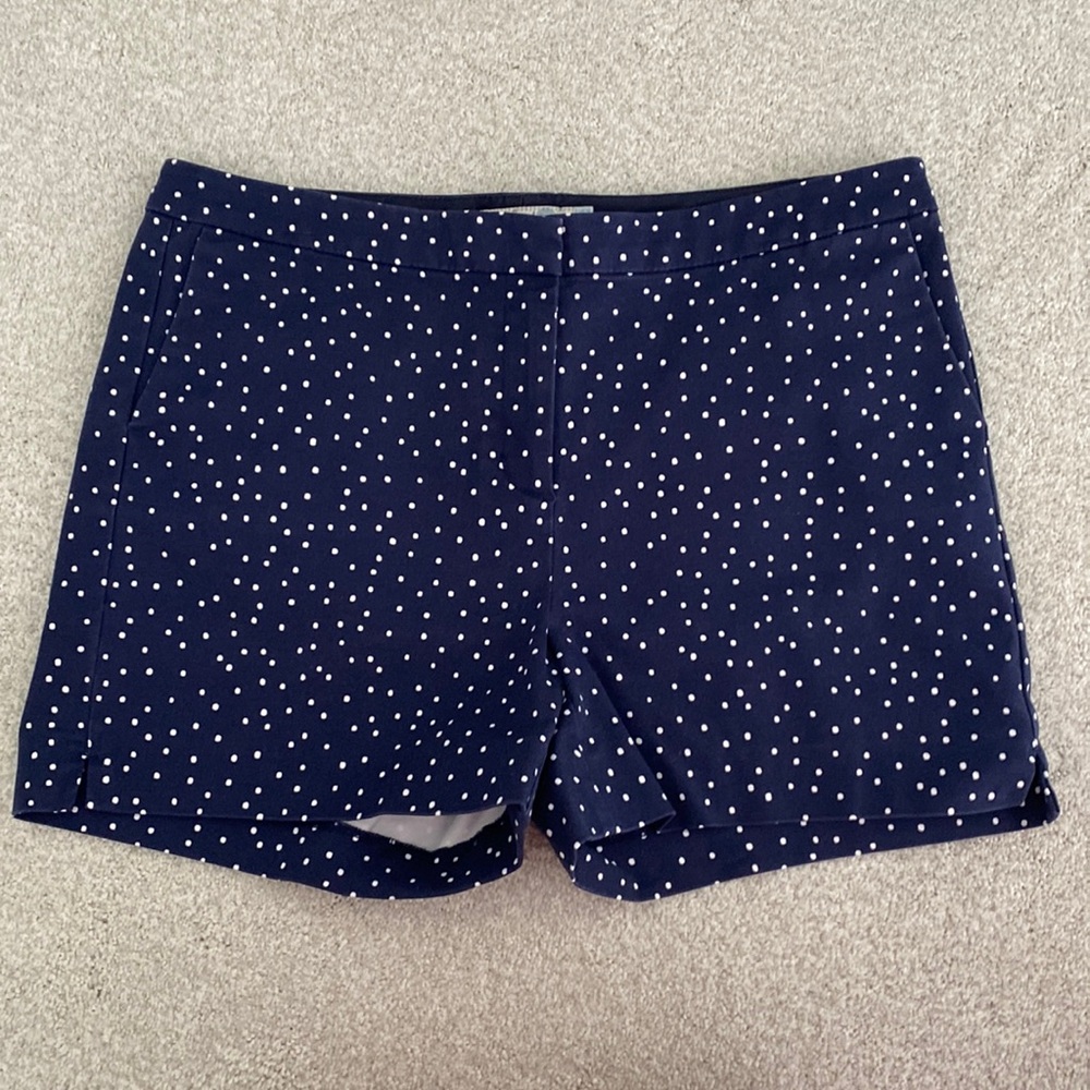 Boden Richmond Shorts, Navy with White Spots, US 10